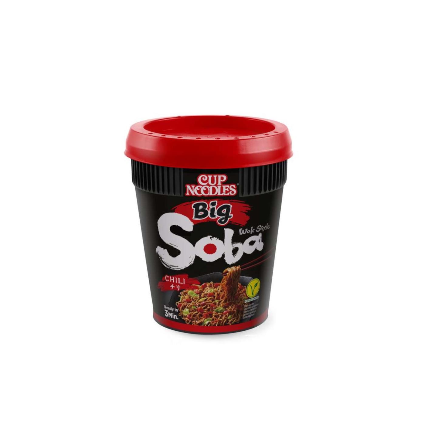 NISSIN Soba Nudel Cup, Big Chili 115g Becher