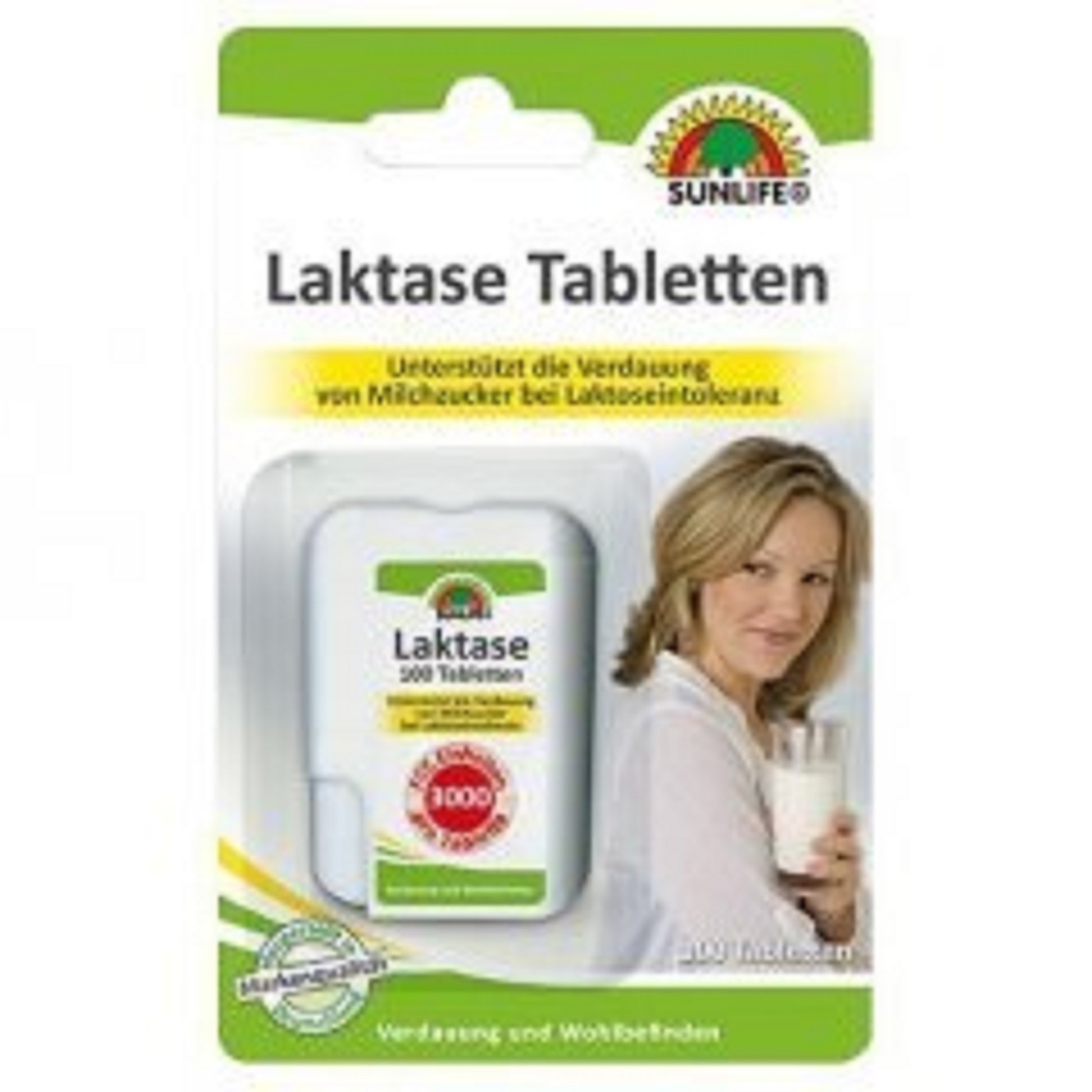 Sunlife Laktase Tabletten 6.000 FCC Klickspender 100Stück bei Laktose-Intoleranz