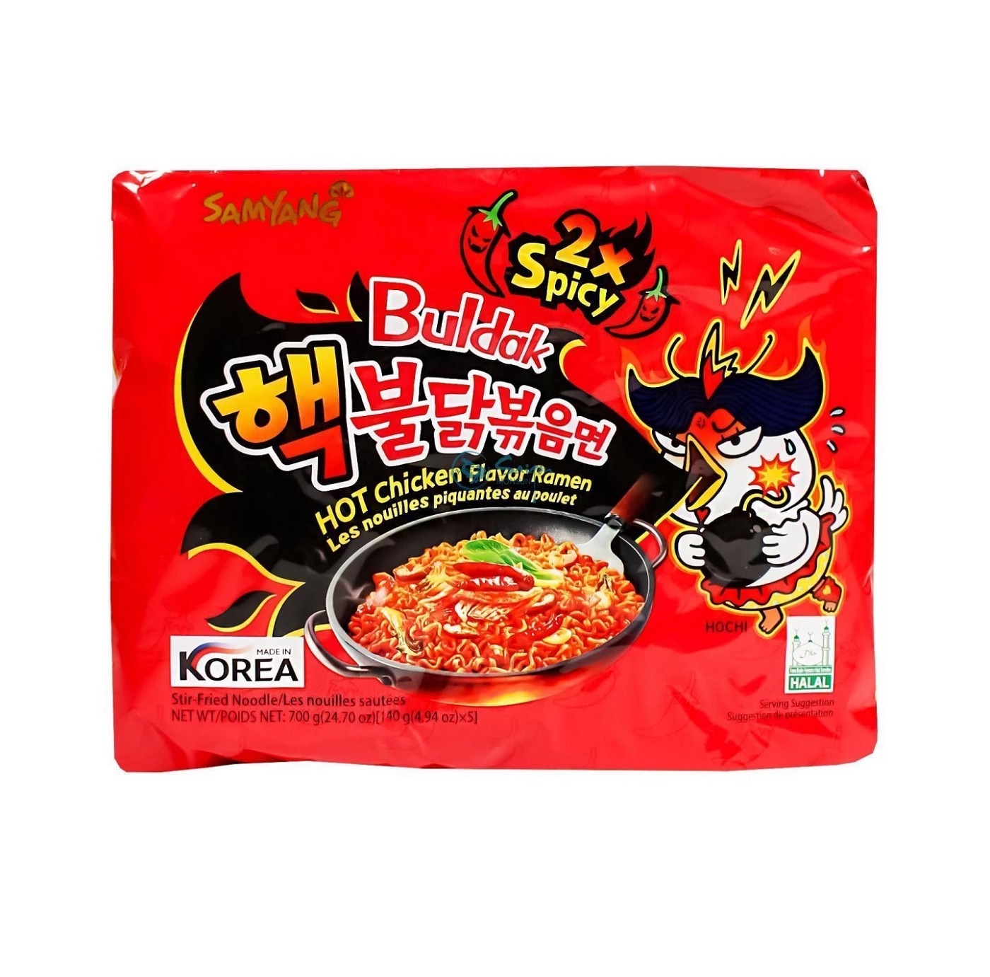 Samyang Buldak 2xSpicy Hot Chicken Flavor Ramen 5x140g